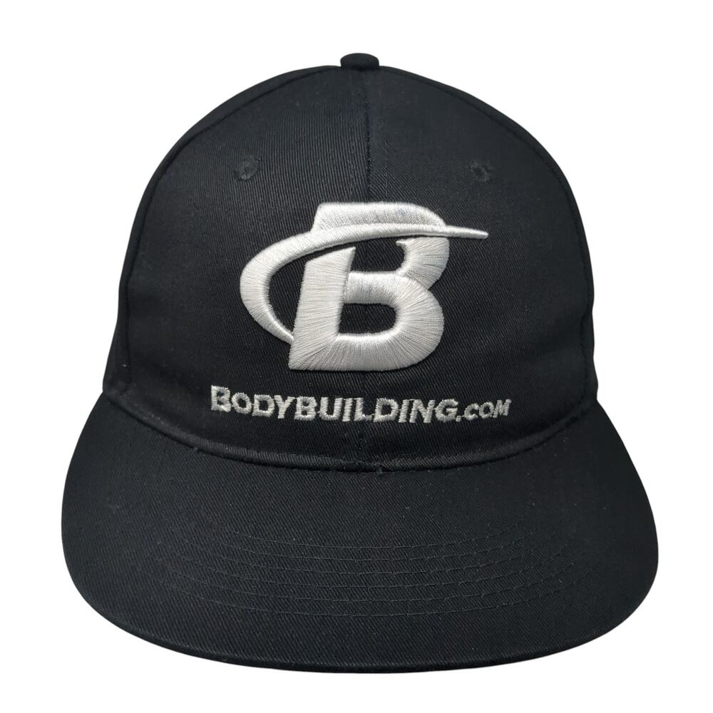 Bodybuilding Snapback Cap Black One Size Adjustable Embroidered Wicked Wear